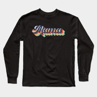 Mama Vintage Stripes Long Sleeve T-Shirt